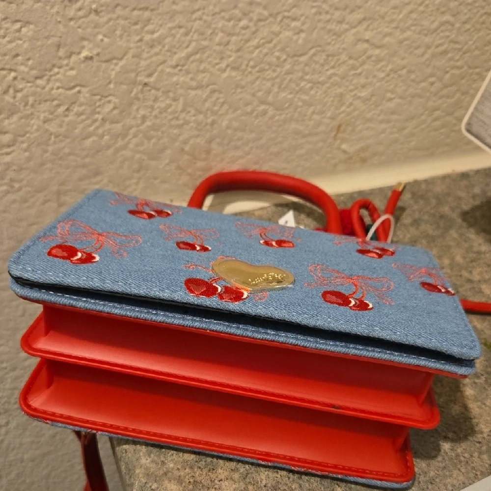 Betsey Johnson Blue and Red Mini Bag Nwt - Picture 3 of 4